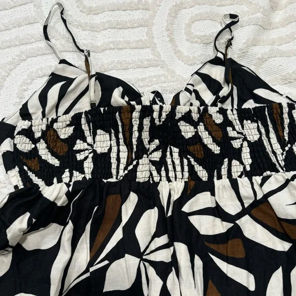 Tabitha Brown for Target Neutral Palm print maxi dress size L - Picture 3 of 13